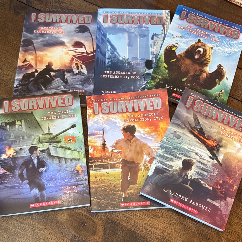 ✅ CLOSET CLOSING SOON Bundle of 6 I Survived Books by Scholastic